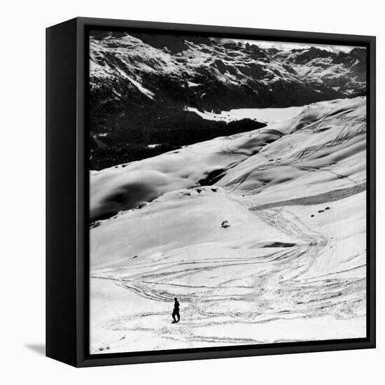 Ski Tracks on Alpine Slopes of Winter Resort-Alfred Eisenstaedt-Framed Premier Image Canvas