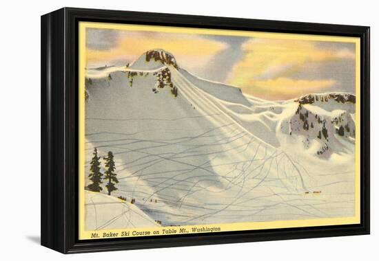 Ski Trails, Mt. Baker, Washington-null-Framed Stretched Canvas