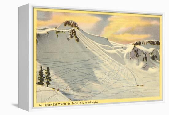 Ski Trails, Mt. Baker, Washington-null-Framed Stretched Canvas