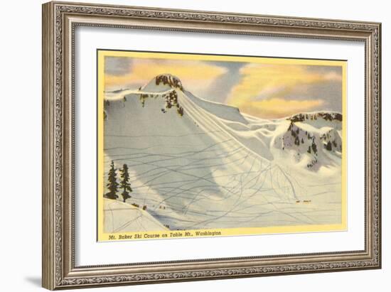 Ski Trails, Mt. Baker, Washington-null-Framed Art Print