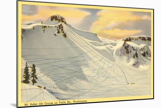 Ski Trails, Mt. Baker, Washington-null-Mounted Art Print