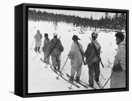 Ski Troops Patrolling in Finland During World War Ii-Robert Hunt-Framed Premier Image Canvas