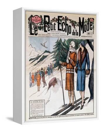 Ski Wear and Winter Coat, Front Page of 'Le Petit Echo De La Mode