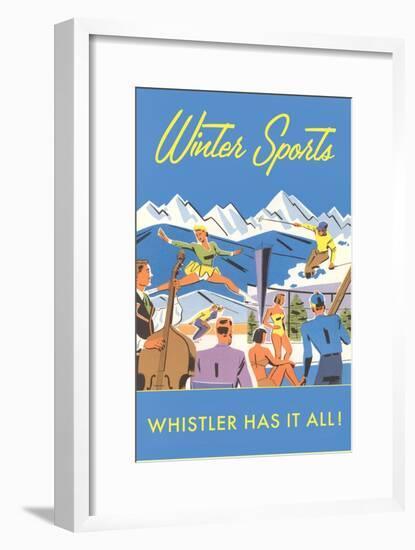 Ski Whistler, BC, Canada-null-Framed Art Print