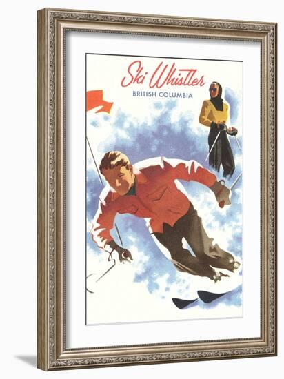 Ski Whistler, BC, Canada-null-Framed Art Print