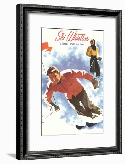 Ski Whistler, BC, Canada-null-Framed Art Print