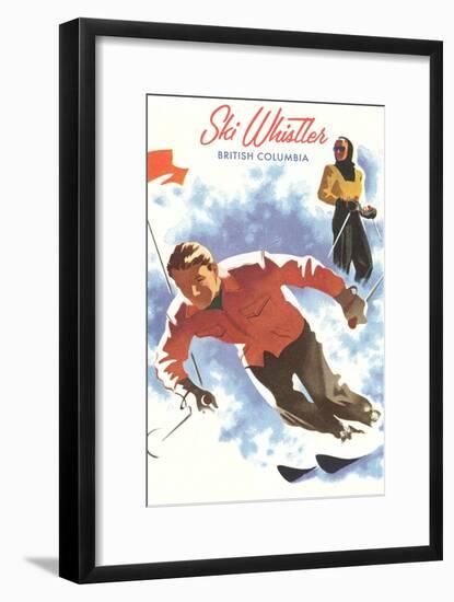 Ski Whistler, BC, Canada-null-Framed Art Print