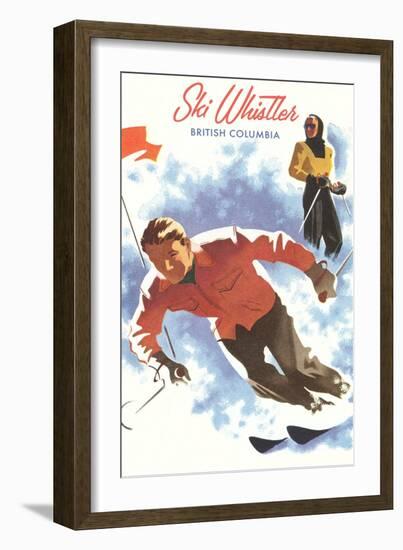 Ski Whistler, BC, Canada-null-Framed Art Print