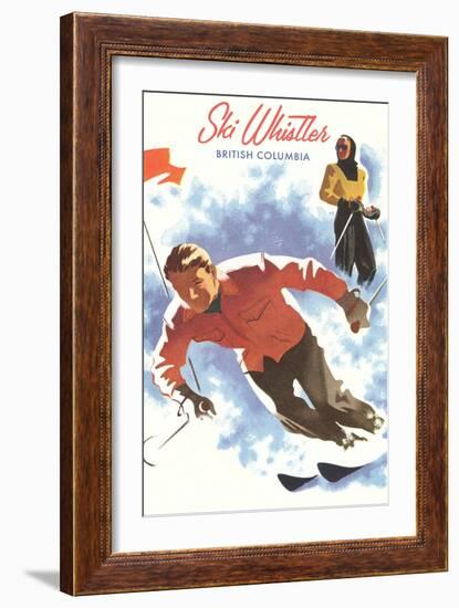 Ski Whistler, BC, Canada-null-Framed Art Print