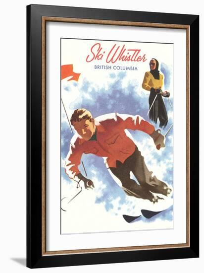 Ski Whistler, BC, Canada-null-Framed Art Print
