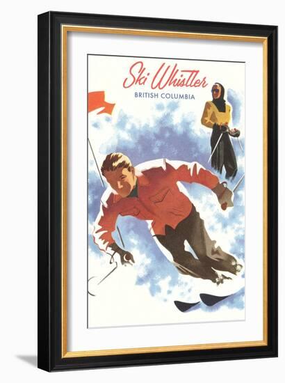 Ski Whistler, BC, Canada-null-Framed Art Print