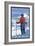 Skier Admiring, Sun Valley, Idaho-Lantern Press-Framed Art Print