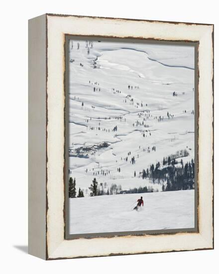 Skier at Jackson Hole Ski, Jackson Hole, Wyoming, United States of America, North America-Kimberly Walker-Framed Premier Image Canvas