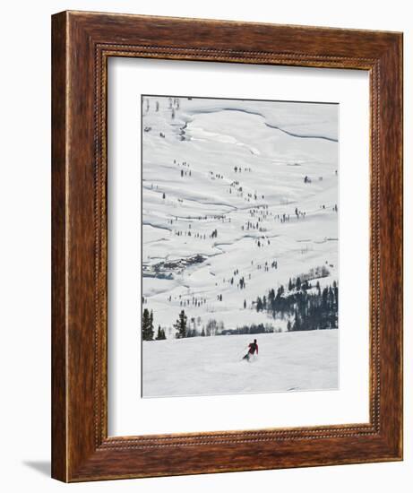 Skier at Jackson Hole Ski, Jackson Hole, Wyoming, United States of America, North America-Kimberly Walker-Framed Photographic Print