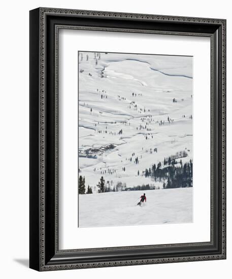 Skier at Jackson Hole Ski, Jackson Hole, Wyoming, United States of America, North America-Kimberly Walker-Framed Photographic Print
