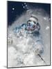 Skier in deep powder snow-Lee Cohen-Mounted Photographic Print