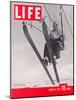 Skier Riding the Chair Lift at Sun Valley Ski Resort, March 8, 1937-Alfred Eisenstaedt-Mounted Photographic Print