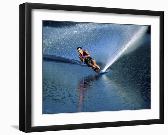 Skier Speeding, Water Spraying-null-Framed Photographic Print