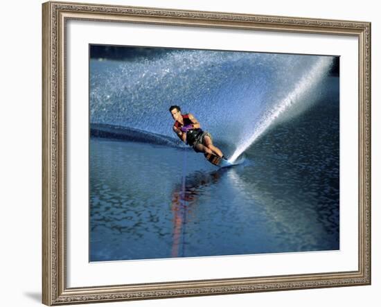 Skier Speeding, Water Spraying-null-Framed Photographic Print