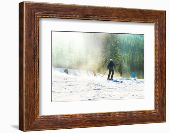 Skier-Galyna Andrushko-Framed Photographic Print