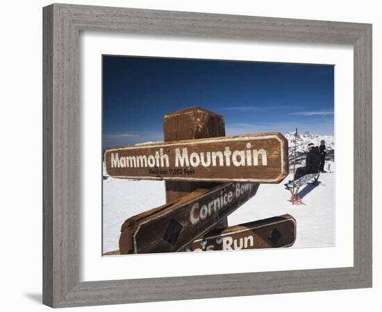 Skiers at Top of the Sierra, Mammoth Mountain Ski Area, Eastern Sierra Nevada Area, California, Usa-Walter Bibikow-Framed Photographic Print