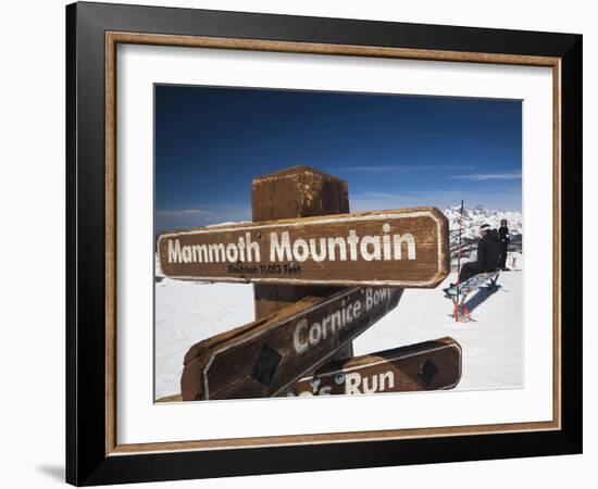 Skiers at Top of the Sierra, Mammoth Mountain Ski Area, Eastern Sierra Nevada Area, California, Usa-Walter Bibikow-Framed Photographic Print