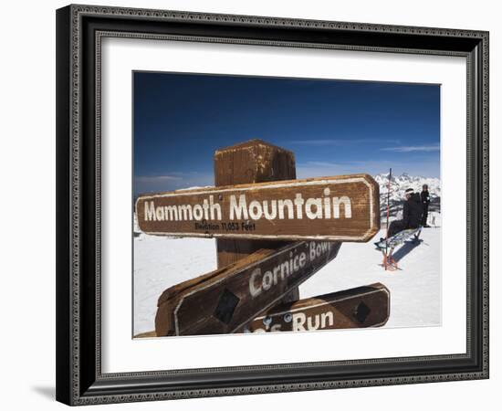 Skiers at Top of the Sierra, Mammoth Mountain Ski Area, Eastern Sierra Nevada Area, California, Usa-Walter Bibikow-Framed Photographic Print