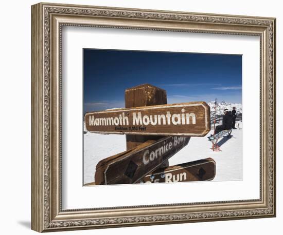 Skiers at Top of the Sierra, Mammoth Mountain Ski Area, Eastern Sierra Nevada Area, California, Usa-Walter Bibikow-Framed Photographic Print