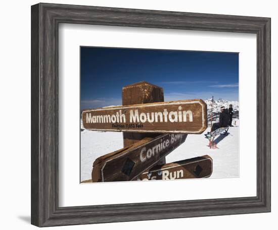 Skiers at Top of the Sierra, Mammoth Mountain Ski Area, Eastern Sierra Nevada Area, California, Usa-Walter Bibikow-Framed Photographic Print