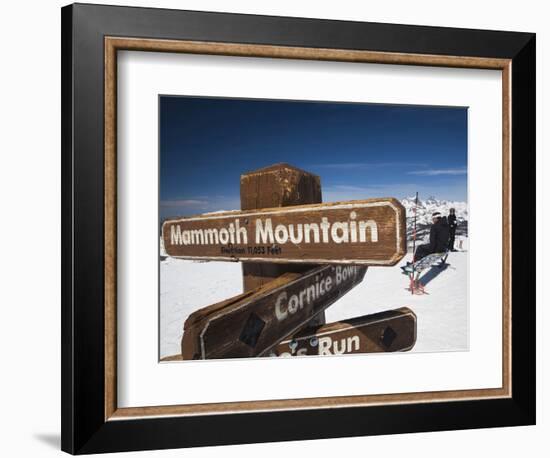 Skiers at Top of the Sierra, Mammoth Mountain Ski Area, Eastern Sierra Nevada Area, California, Usa-Walter Bibikow-Framed Photographic Print