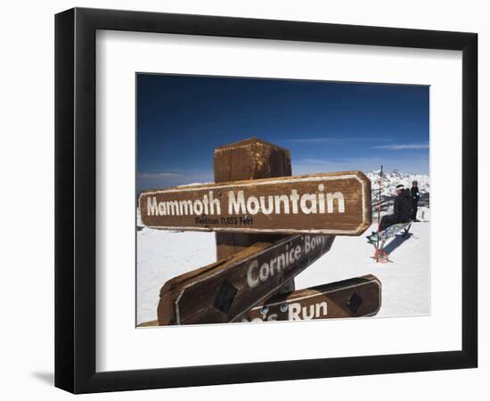 Skiers at Top of the Sierra, Mammoth Mountain Ski Area, Eastern Sierra Nevada Area, California, Usa-Walter Bibikow-Framed Photographic Print