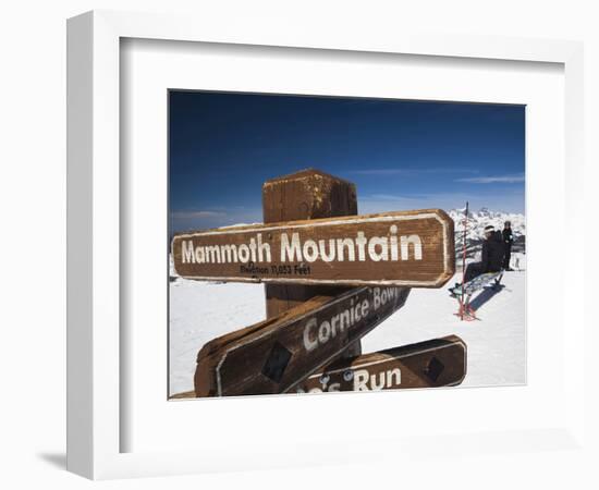 Skiers at Top of the Sierra, Mammoth Mountain Ski Area, Eastern Sierra Nevada Area, California, Usa-Walter Bibikow-Framed Photographic Print