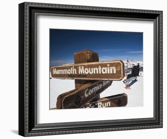 Skiers at Top of the Sierra, Mammoth Mountain Ski Area, Eastern Sierra Nevada Area, California, Usa-Walter Bibikow-Framed Photographic Print