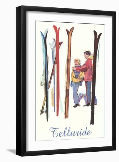 Skiers in Telluride, Colorado-null-Framed Art Print
