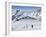 Skiers, Mountain Scenery in Cervinia Ski Resort, Cervinia, Valle D'Aosta, Italian Alps, Italy-Christian Kober-Framed Photographic Print