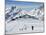 Skiers, Mountain Scenery in Cervinia Ski Resort, Cervinia, Valle D'Aosta, Italian Alps, Italy-Christian Kober-Mounted Photographic Print