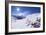 Skiers Relaxing at Cafe in Winter Sunshine, Verdons Sud, La Plagne, French Alps, France, Europe-Peter Barritt-Framed Photographic Print