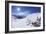 Skiers Relaxing at Cafe in Winter Sunshine, Verdons Sud, La Plagne, French Alps, France, Europe-Peter Barritt-Framed Photographic Print