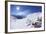 Skiers Relaxing at Cafe in Winter Sunshine, Verdons Sud, La Plagne, French Alps, France, Europe-Peter Barritt-Framed Photographic Print