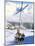 Skiers Riding Chairlift up to Slopes from Village of Solden, Tirol Alps, Tirol, Austria-Richard Nebesky-Mounted Photographic Print