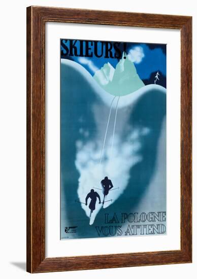 Skieurs-null-Framed Giclee Print