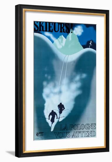 Skieurs-null-Framed Giclee Print