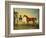 Skiff, a Bay Racehorse Held by a Groom on Newmarket Heath, with John Howe-Benjamin Marshall-Framed Giclee Print