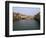 Skiff on the River Arno and the Ponte Vecchio, Florence, Tuscany, Italy-Walter Rawlings-Framed Photographic Print