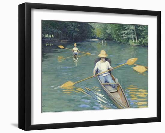 Skiffs, 1877-Gustave Caillebotte-Framed Giclee Print