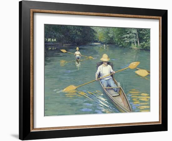 Skiffs, 1877-Gustave Caillebotte-Framed Giclee Print