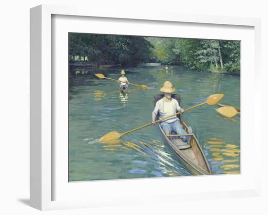 Skiffs, 1877-Gustave Caillebotte-Framed Giclee Print