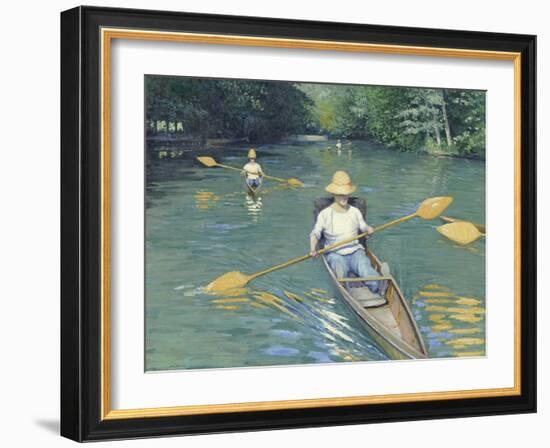 Skiffs, 1877-Gustave Caillebotte-Framed Giclee Print