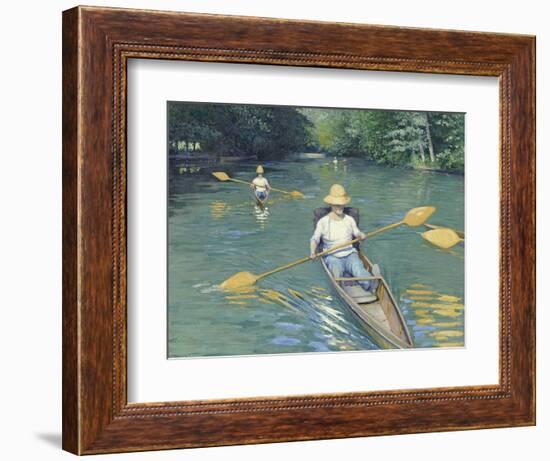 Skiffs, 1877-Gustave Caillebotte-Framed Giclee Print