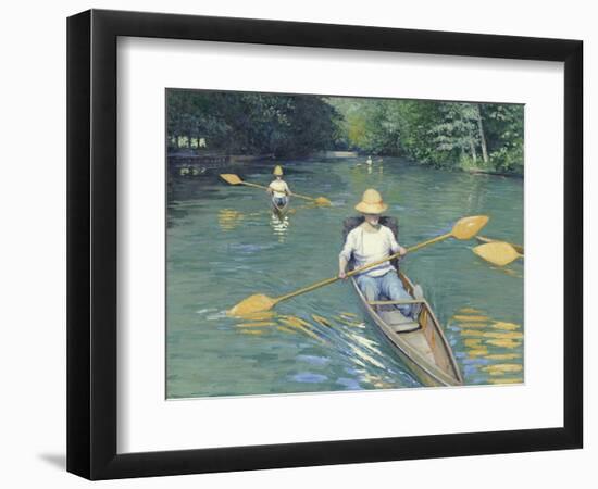 Skiffs, 1877-Gustave Caillebotte-Framed Giclee Print